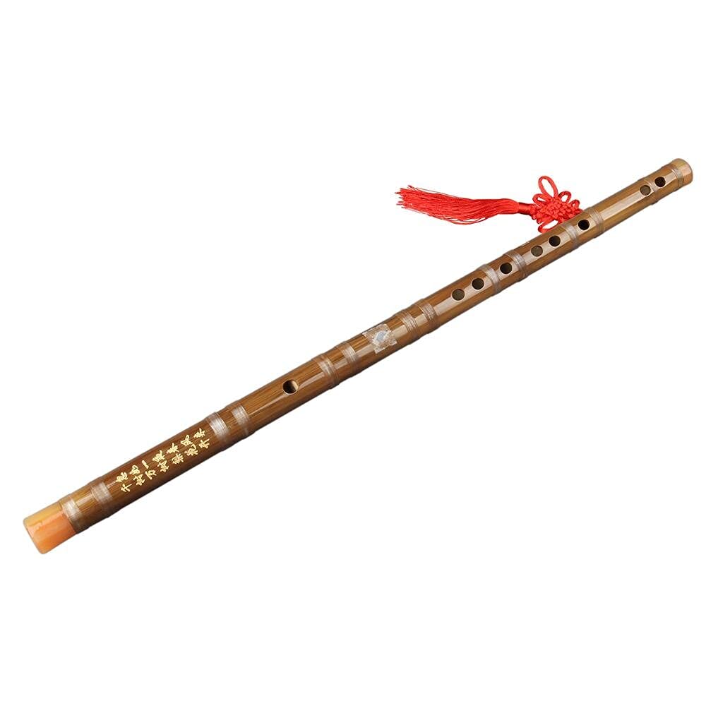 Flauta Clave Flauta marrón Flauta de bambú Hecha a Mano Instrumento Musical Flauta Profesional Dizi con línea También Adecuada para Principiantes