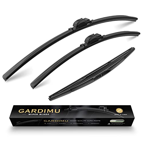 Image of Front and Rear Windshield Wipers for Subaru Outback 2015-2019 | Quiet and Streak-Free Front and Back Wiper Blades Assembly All-Season OEM Automotive Replacement Accessories