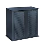 Household Essentials Tilt-out Cabinet Laundry Sorter with Shutter Front, Navy