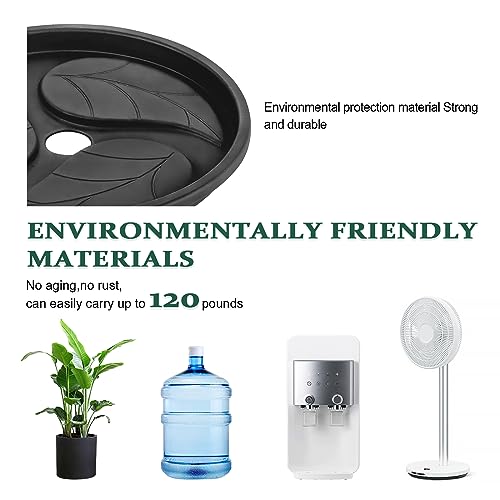 Looca BLACK Plant Caddy With Wheels And Drainage Tray, 13"Rolling Plant Stand Flower Pot Mover thumb #5