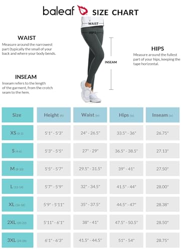 baleaf Damen Thermo Leggings Wasserabweisend Hose Winter Laufhose Sporthose Wanderhose Fleece gefüttert mit Seitentaschen Grau L