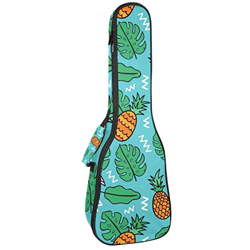 Housse pour ukulélé avec feuilles tropicales, toucans, ananas, rembourrage en éponge de 10 mm, 53,3 cm, sac de transport… - Les Beatles, Paul McCartney, John Lennon, RIngo Starr, George Harrison Housse pour ukulélé avec feuilles tropicales, toucans, ananas, rembourrage en éponge de 10 mm, 53,3 cm, sac de transport…