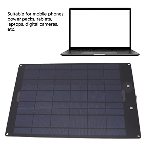 50W Portable Solar Panel Battery Charger for Outdoor Camping Travel, High Conversion Efficiency, Monocrystalline Silicon