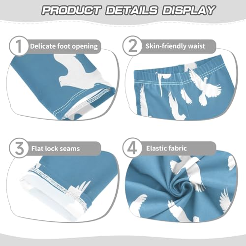 Toddler Girls Leggings Printed Yoga Pants Leggings White Pigeon for Kids3