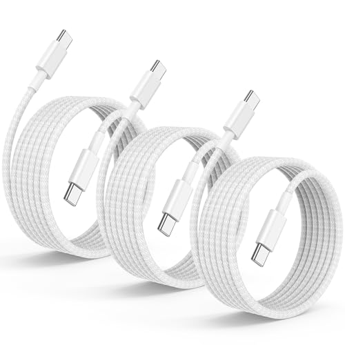 iPhone 15 Charger Cable [3Pack 2M], Long USB C to USB C Charging Cable 2M, Type C to C Cable Lead 60W for Apple iPhone 15 Plus/15 Pro/15 Pro Max/iPad Pro12.9/11/10.9 inch 5/4th/Air/Mini/6Gen/Samsung