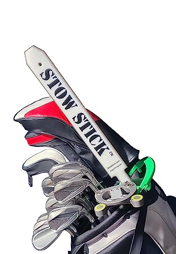 STOW STICK Adds Golf Skill, Play Smart & Putt Better, Protects Clubs, No Lost Gear, Travel Bag Arm, Resistance Tool, Putting Alignment Aid, Pregame Warm-Up, Golf Forever Stretching Bar & Training