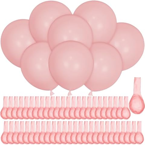 Pink Balloons 100Pcs Latex Balloons -Artdly Party Balloon 12 Inches Matte Pink Balloons for Baby Shower Birthday Wedding Festival Event Carnival Party Decor Cover