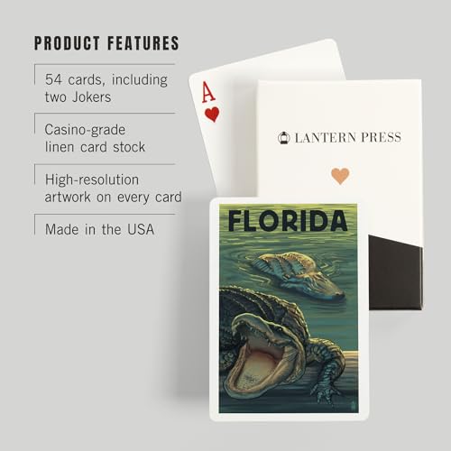 Baraja de poker Florida Alligators de 52 cartas miniatura 3