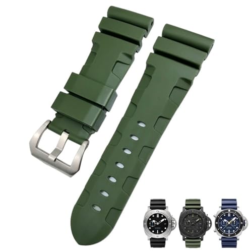 Bracelet montre caoutchouc 24mm pour remplacer un silicone cassé