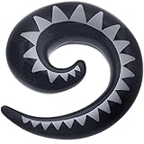 MoDTanOiz - Flesh tunnels (Hecho de acrílico) Piercing de oreja de calibre en espiral disponible tamaño 8 g (3 mm) a 3/4 pulgadas (20 mm) por favor elige color y tamaño, 5/8 = 16mm, Acrílico Silicona