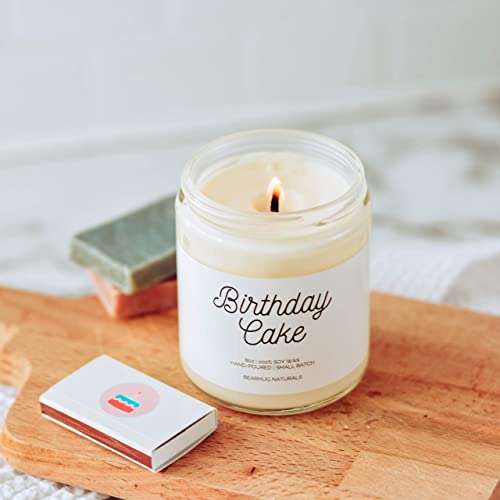 Kim and Pom Birthday Cake Scented Candle, 8oz, 100% Soy Wax, Made in Canada, Fall Candle, Birthday Gift for Him - View 6
