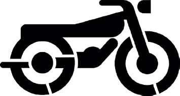 Motorcycle Parking Symbol Stencil | Parking Lot Stencils | 24 inch | Paint Stencil for Pavement and Wall Signs
