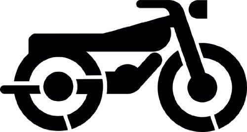 Motorcycle Parking Symbol Stencil | Parking Lot Stencils | 24 inch | Paint Stencil for Pavement and Wall Signs