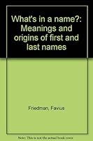 What's in a Name 059000090X Book Cover