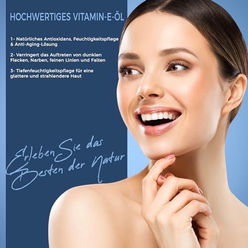 Kanzy Vitamin-E-Öl-Tropfen für Kosmetik, 60 ml, d-Alpha-Tocopherol, Anti-Falten, Anti-Aging, Vitamin-E-Öl gegen alle Arten von Falten, für Haut, Nägel und Haare – Bild 7