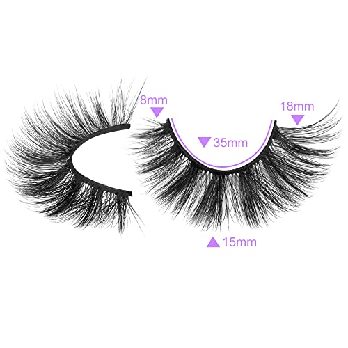 Alicrown Cat Fluffy Eyelashes False Lashes Natural Look Mixed Lightweight Handmade Soft Volume 14 Pairs Faux Mink Pack #TOP2