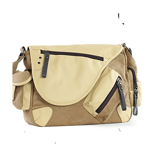 Messenger sac de toile homme sac à bandoulière casual et sacoche textile pour homme E