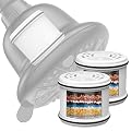 High Pressure 16-Stage Shower Filter Replacement Cartridge for Hard Water-Universally Compatible With Any Similar Design, Reduces Flouride, Chlorine and Heavy Metal (2-Pack)