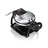 Hamilton Beach Flip Belgian Waffle Maker with Browning Control Non Stick Grids Indicator Lights Lid Lock and Drip Tray Stainless Steel 26010R