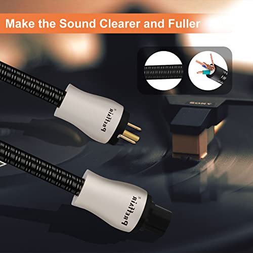 Audiophile Hifi Power Cord, 13Awg Us Ac Main Supply Cable, Nema 5-15P Iec320-C15 Female Connector, 125V/15A For Speaker, Subwoofer, Turntable, Amp, Dac. (Gold Plated 13Awg, 1.5M / 5.0 Feet) #TOP5