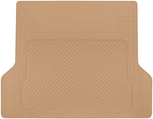 Heavy Duty Cargo Liner Floor Mat-All Weather Trunk Protection, Trimmable to Fit & Durable HD Rubber Protection for Car SUV Sedan Auto, Beige (MT785BGAMw1)