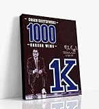 Duke Autograph Canvas - Coach K 1000 Wins - K Club - 20" x 24" Canvas
