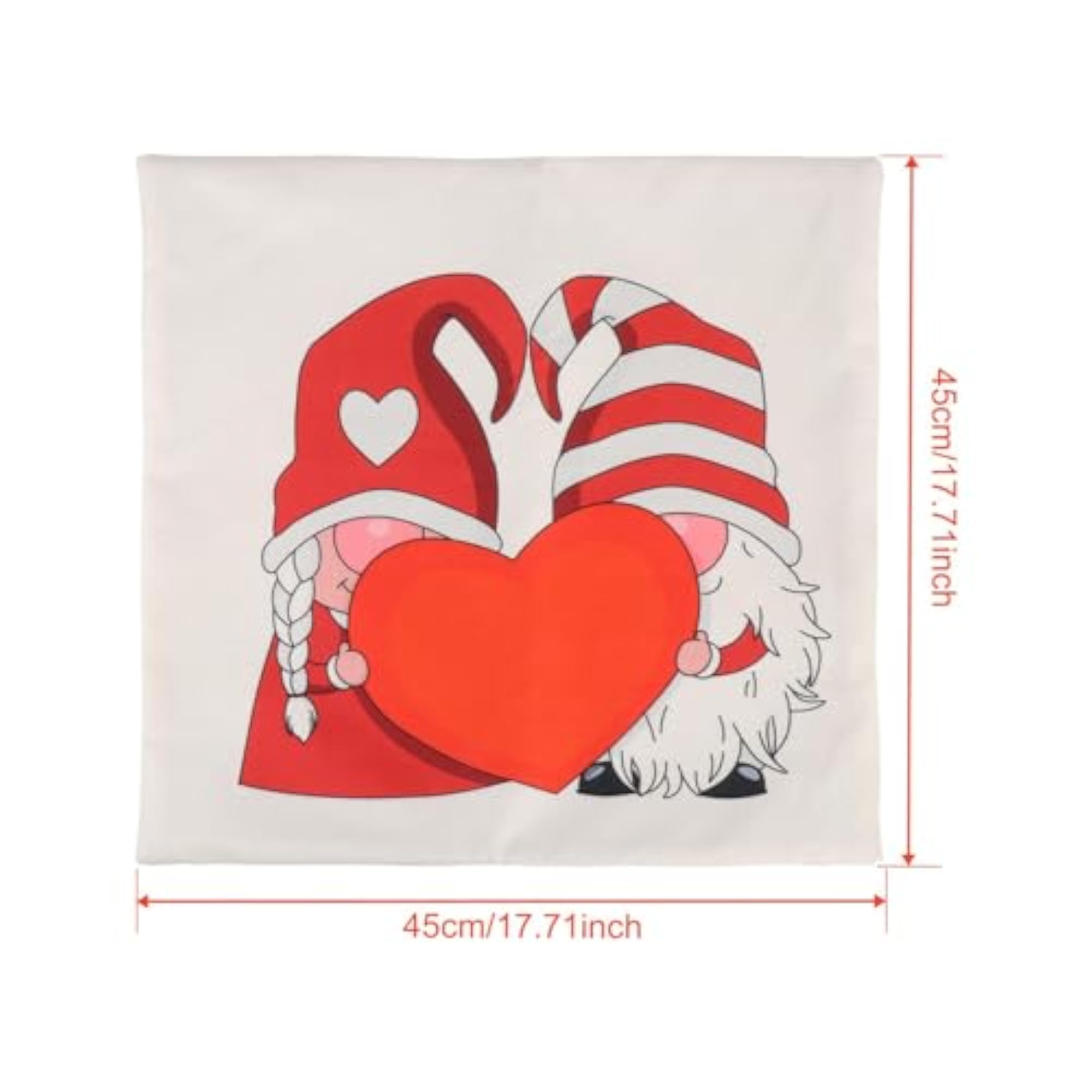 4Pcs Christmas Pillow Covers Love Heart