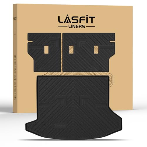 Image of LASFIT Trunk Mat with Backrest Mat for Chevy Equinox /GMC Terrain 2025-2027 | Only for Fuel, Not Fit EV, All Weather TPE Custom Fit Cargo Mat Trunk Liner with Backrest Mat, Easy to Wash, No-curling