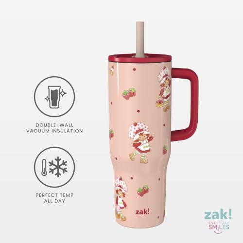 Image of Zak Designs Strawberry Shortcake 30 oz Spill-Proof Insulated Travel Tumbler