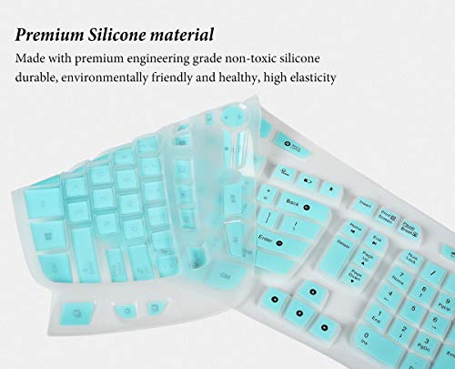 Keyboard Cover for Logitech MK550, Logitech MK570 K350 Wireless Wave Keyboard, Logitech K350 MK550 MK570 Accessories, Logitech Wave Keyboard Protector-Mint - Thumbnail 3