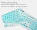 Keyboard Cover for Logitech MK550 MK570 K350 Wireless Wave Keyboard, Logitech K350 MK550 MK570 Accessories Wave Keyboard Protector-Mint