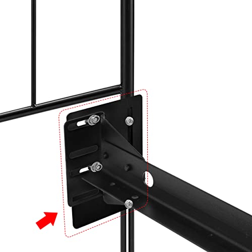 2 Pcs Bed Frame Headboard Modification Plate Designed to Attach Bolt-on headboard Vertical Brackets,Fit for Extra Heavy Duty Headboard. - Thumbnail 5
