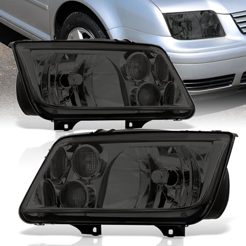 AJP Distributors Front Driving Headlights Headlamps Signal Lights + Fog Lamps Driver & Passenger Compatible/Replacement For Jetta Bora MK4 MKIV 1999 2000 2001 2002 2003 2004 2005 99 00 01 02 03 04 05