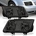 AJP Distributors For Vw Volkswagen Jetta Mk4 Mkiv Bora Euro Upgrade Replacement Front Bumper Chrome Housing Smoked Lens W/Built In Fog Lights Headlights Head Lamps