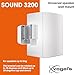 Vogel's Sound 3200 Speaker Wall Mount | Max. 11 lbs (5 kg) | Tiltable -30º/+30º | Swivels up to 70º (Left/Right) | Also fits Denon Home 150 | White | 1 Mount