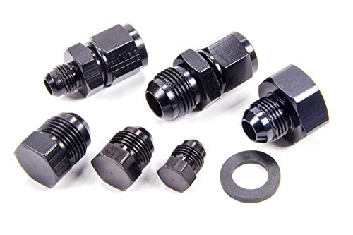 Fragola Performance Fitting, Adapter, Straight, 6 through 10 AN Male to 1-1/16 in Female Pipe Thread, Aluminum, Black Anodized, Kit