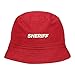Mens Bucket Hat Sheriff Embroidered Washed Cotton Classic Bucket Hat (Red,7 1/2)