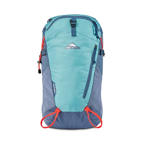 Image of High Sierra Pathway 2.0 Backpack with Hydration Storage Sleeve, for Hiking, Biking, Camping, Traveling, Arctic Blue, 30L