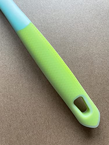 Image of Baskety Heat Resistant Silicone Cooking Turner Non-Stick Spatula Kitchen Utensils (Pack of 2, Green)