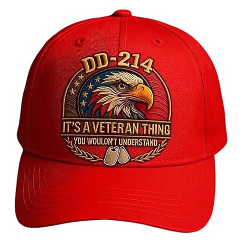 Genérico Veterano De Gorra De Béisbol, Artículos De Unisex con Águila Bordada | Gorras Conmemorativas De Veteranos | para Cumpleaños Marina Halloween Playa Jardín Patio Senderismo Trabajo Viajes Dep