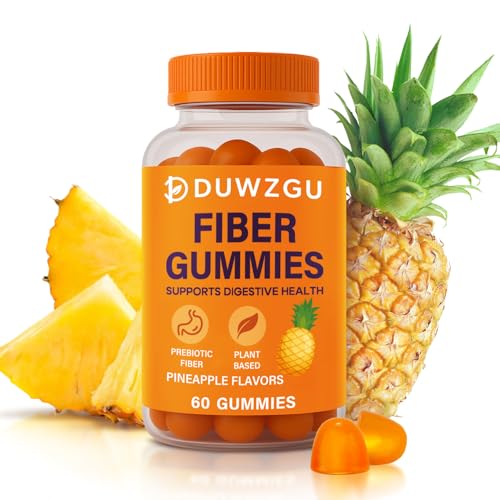 Sugar Free Fiber Gummies for Digestive Health – 100% Natural & Vegan, 4g Fibre per Serving, Gluten-Free,No Artificial Sweeteners,Supports Healthy Digestion Prebiotic Fiber Gummies,60 Counts / Bottle