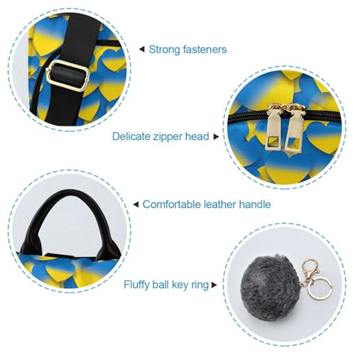 Sac à dos motif cœurs dégradés en polyester sergé résistant et confortable