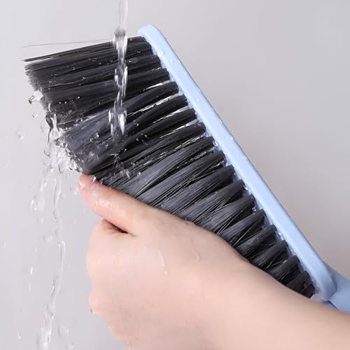 Image of Dust Removal Brush with Long Handle - Microfiber Bristles, Semi-Hard Duster for Carpet, Keyboard, Furniture, Sofa, Bed, Car, Hotel & Home - All-Purpose Cleaning Brush for Household Use (White)