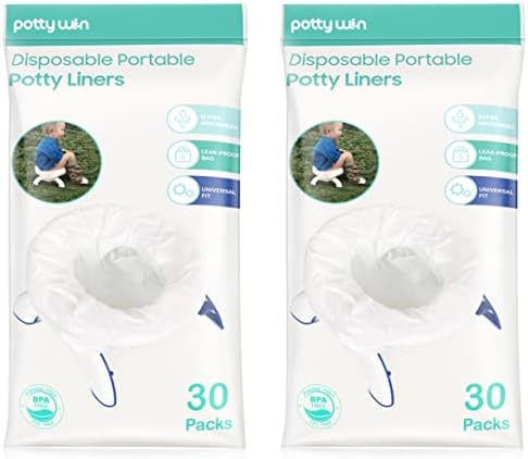 [60 Counts] Disposable Potty Liners compatible with OXO Tot 2-in-1 Go Potty, Potty Refill Bags for Toddler Travel, Universal Potty Bags Fit Most Potty Chairs
