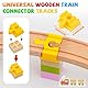 Vylyciy 28 Stück Holzeisenbahn Schienen Adapter, Schienenverbinder aus Kunststoff, Universal Holzbahnverbinder, Eisenbahn Spielzeug Zubehör für Kinder im Alter Von 3-7