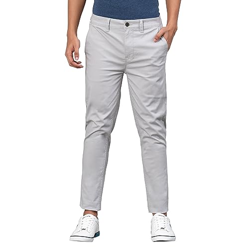 Image of Red Tape Casual Chinos for Men | Grey | Solid Woven Chinos | Skinny |Comfortable & Breathable | Durable & Moisture Absorbent | Cotton Chinos for Men
