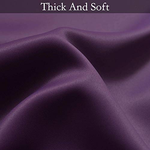 Image of SimpleHome Ombre Purple to Grey White Curtains for Living Room 52Wx63L | Room Darkening Curtains for Bedroom,Gradient Light Blocking Curtain,Thermal Insulated Grommet Window Drapes,2 Panels,63 Inch