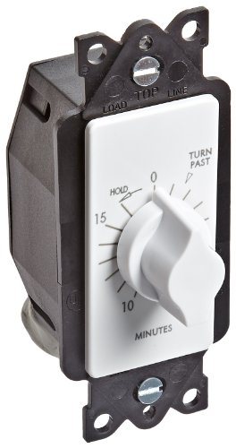 A Series Springwound Auto Off In-Wall Time Switch With Hold, 15 Minute Timer Length, White #TOP15