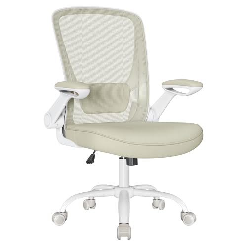SONGMICS Ergonomiczny fotel biurowy, obrotowy z siatką, siedzisko 53 cm