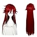 magic acgn red Long Straight fashion Party Anime Cosplay  Costume Christmas Halloween Wig 　